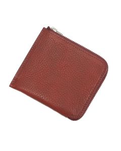 Italian Leather Zip Wallet (Burgundy)